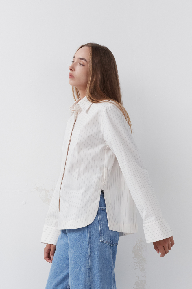 Сорочка в смужку кремовий (Р 140)